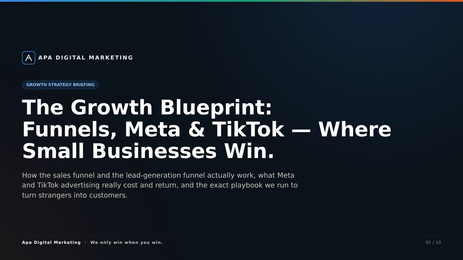 The Growth Blueprint — funnels, Meta and TikTok, where small businesses win